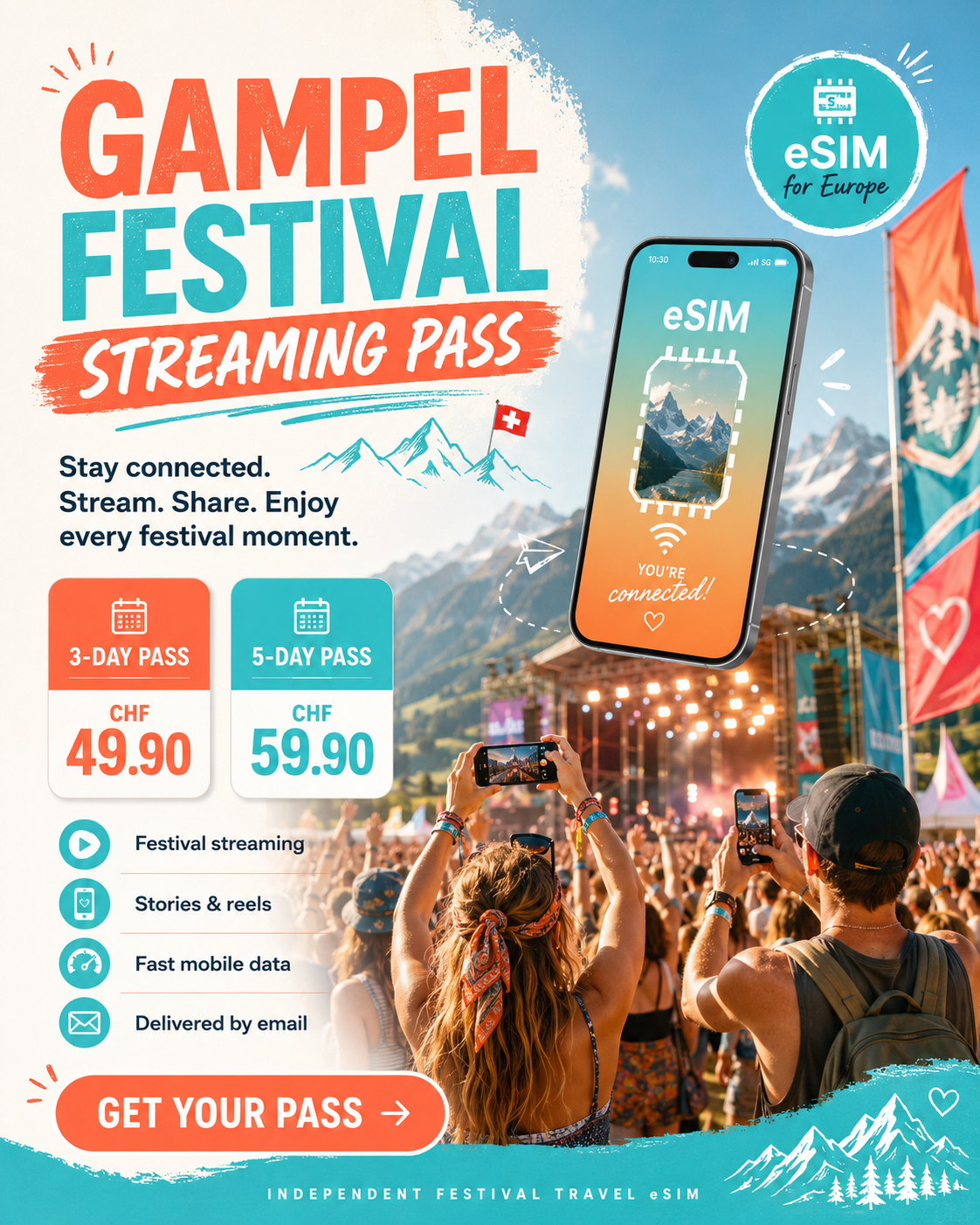 Gampel Openair Festival Streaming Pass – 3 Tage